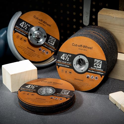 60 Pack 4 1/2 inch Cut-Off Wheels for Metal & Stainless Steel and PVC Tube 4.5" x.040 x7/8" Cutting Wheel for Angle Grinder Aggressive Cutting disc for General Purpose Metal Cutting - style: 60 PCS 4.5 Inch