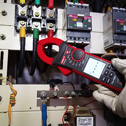 UNI-T Digital Clamp Meter UT207B Inrush Current AC/DC 1000A True RMS HVAC Volt Amp Ohm Meter Clamp On Multimeter Auto Ranging 6000 Counts, Frequency AC DC Voltage LPF ACV Capacitance Duty Cycle Tester - size: UT207B