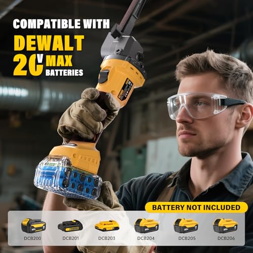 20V Cordless Deatil Belt Sander Compatible with DEWALT 20V MAX Battery - color: Yellow