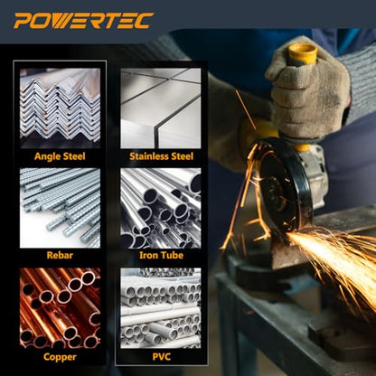 POWERTEC 4" Cut-Off Wheels, 25 PK, 5/8" Arbor (14018) - style: 4" Cut Off Wheels 1/16" Thick, 5/8" Arbor