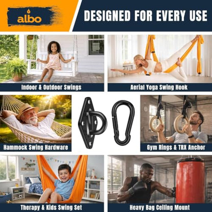 Albo Swing Hangers 2 PCS, 2650LBS, Heavy Duty Ceiling Mount Hooks