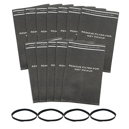 12 Pack 9-38737 Dust Cloth Filter Bag Wet Dry Vacuum Bags for Craftsman 2 to 2.5 Gallon Shop Vacuums and Powerhead Bucket Vac, 12 Shop Vacuum Bags With 4 Retaining Bands - size: 12 Pcs