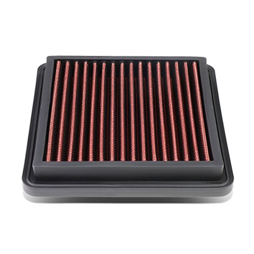 DNA Motoring AFPN-077-RD Clean Air Washable Drop In Panel Air Filter Enhance Engine Performance Power & Acceleration Improve [Compatible with 09-13 Honda Fit 1.5L L4 / Jazz Ge-8] - style: 09-13 Honda 1.5L L4