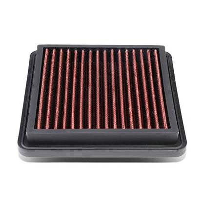 DNA Motoring AFPN-077-RD Clean Air Washable Drop In Panel Air Filter Enhance Engine Performance Power & Acceleration Improve [Compatible with 09-13 Honda Fit 1.5L L4 / Jazz Ge-8] - style: 09-13 Honda 1.5L L4