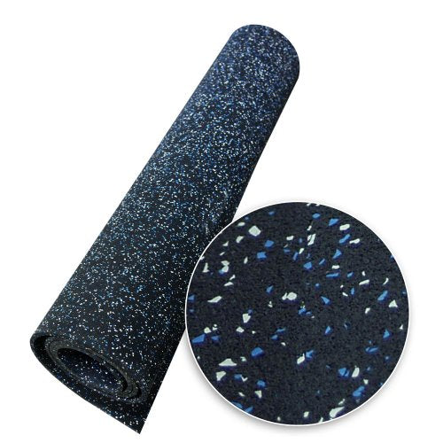 Rubber-Cal Elephant Bark Flooring 3/8-inch T x 4-feet - color: Blue Steel, size: 60"L x 48"W x 0.4"Th