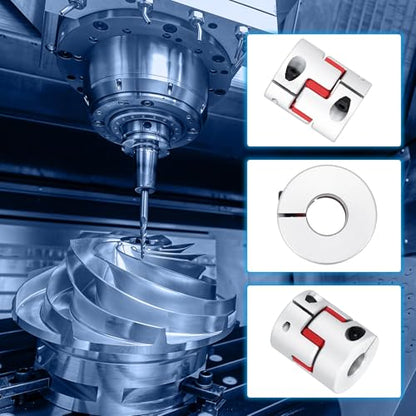 MECCANIXITY Aluminum Shaft Coupling Shaft Coupler 10mm to 10mm Flexible Spider Coupling L30mm x D25mm Coupler Jaw Spider Shaft Joint Connector for 3D Printers DIY CNC Router Milling Machine - size: 10mm to 10mm