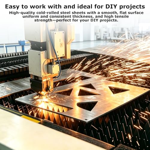 6 Pcs 18 Gauge Cold-Rolled Steel Plates,12"X6" Sheet Metal Cold Rolled - size: 12"x6", 18 Gauge