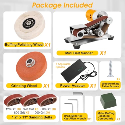 Mini Belt Sander for Knife Making, 15° Electric Power Bench Belt Sanders - style: 15 Degree Belt Sander