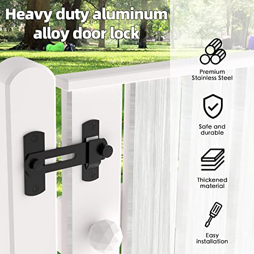 L'aimefois 180 Degree Flip Sliding Barn Door Lock for Privacy - color: black 1