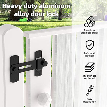 L'aimefois 180 Degree Flip Sliding Barn Door Lock for Privacy - color: black 1