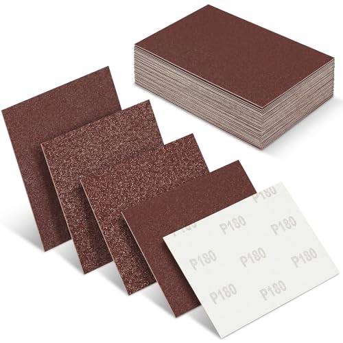 30PCS 1/4 Sheet Sandpaper Hook & Loop, 5.5"x4.5", 60/80/120/180/240 Grit - size: 30PCS #60/80/120/180/240