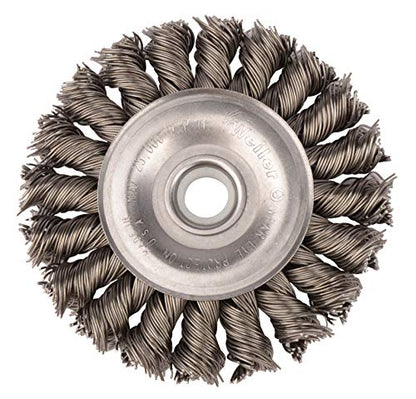 Weiler 08024 3" Standard Twist Knot Wire Wheel, .020" Steel Fill, 1/2"-3/8" Arbor Hole, Made in the USA - size: .020 Wire Size, style: Pack of 1