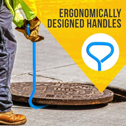 T&T Tools 36-Inch Top Popper Manhole Hook Tool - Inline Handle, 5/8" Hex - size: 36-Inch, style: Inline Handle
