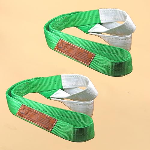 2-Pack 6:1 Safety Factor 2" X6' Lifting Slings 4400 lbs Webbing Sling 2 ply Polyester Lifting Strap with Twisted Eye & Eye
