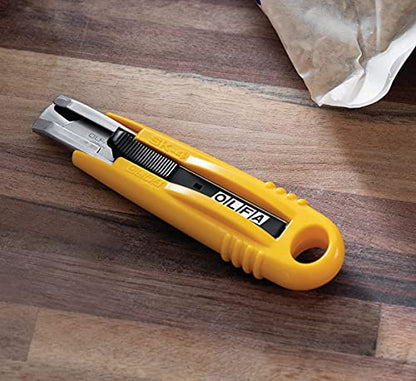 OLFA Self-Retracting Safety Knife (SK-4) - Semi-Auto Blade, Non-Slip Handle