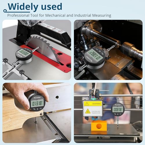 Digital Dial Indicator, 0-12.7mm Range, 0.001mm Resolution - size: 0-12.7mm,0.001mm