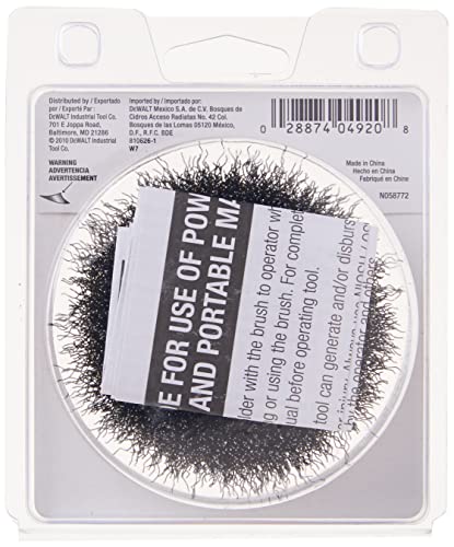 DEWALT Wire Cup Brush, Crimped, 3-Inch (DW4920) (Pack of 5) - size: One Size (Pack of 5)