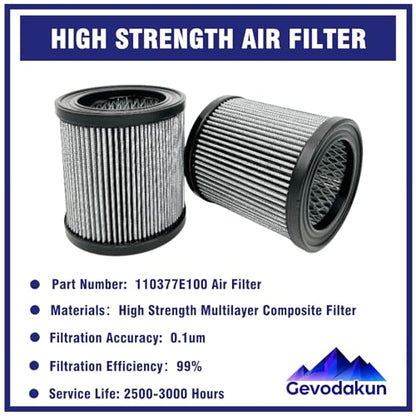 2 Pcs 110377E100 Air Filter for Quincy Air Compressor, Replace 32012957