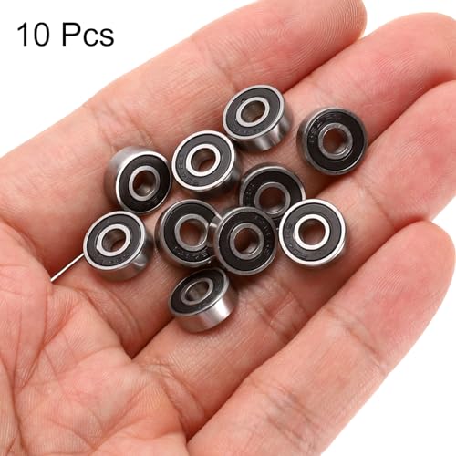 uxcell 10pcs 694-2RS Bearing 4x11x4mm, Chrome Steel Double Rubber Seals Miniature Bearing, Lubricated Deep Groove Ball Bearings, P6 (ABEC 3) - size: 694-2RS