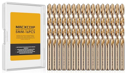 Metric 16Pcs 5mm M35 Cobalt Drill Bit Set - size: 5 mm (16 pcs)