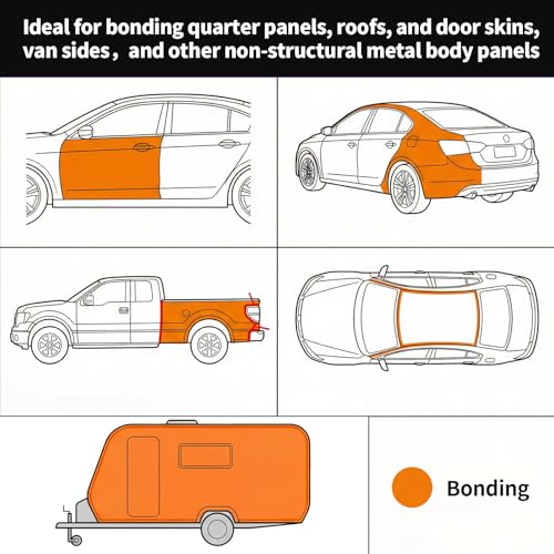 Panel Bonding Adhesive for Auto Body Panel Repair,200 mL Cartridge