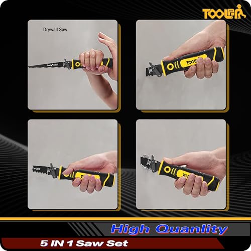 5-In-1 Multi-Blade Handsaw for Woodworking Tools (Japanese/Drywall/Hacksaw) - color: 5-in-1