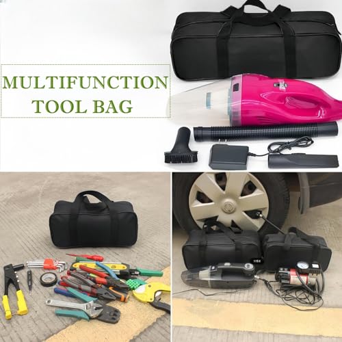 BLIRITEL 17 Inch Wide Mouth Tool Bag, Waterproof Oxford Electrician Tool Bag for Men, Large Capacity Tools Storage Tote Bag, Tool Pouch Handbag for Repairman Mechanic Carpentry (17 Inch) - size: 17 Inch