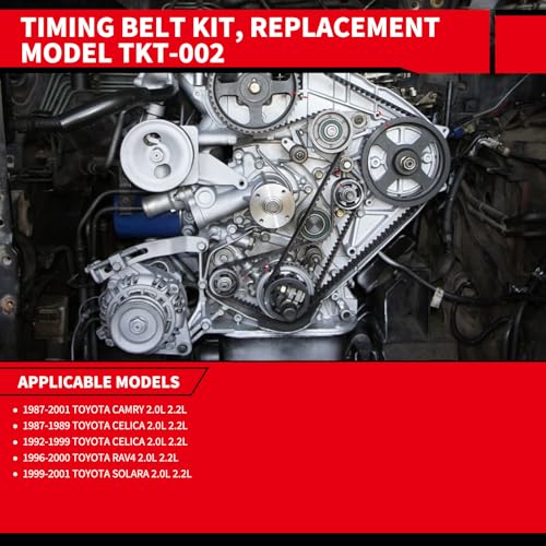 Timing Belt Kit with Water Pump Replacement for: TKT-002 - size: 1987-2001 Camry
