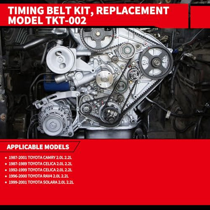 Timing Belt Kit with Water Pump Replacement for: TKT-002 - size: 1987-2001 Camry