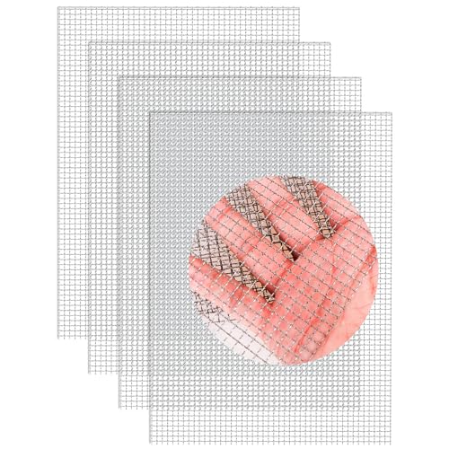 4 Pack 5 Stainless Steel Mesh, 12x8 Inch Wire Mesh Sheets for DIY Projects - Easy to Cut, No Rust
