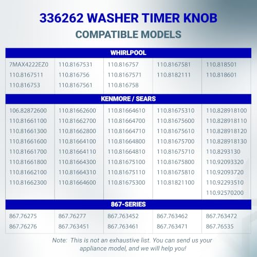 BlueStars 2-Pack 3362624 Washer Timer Knobs