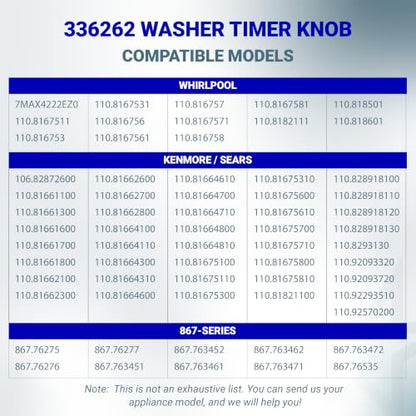 BlueStars 2-Pack 3362624 Washer Timer Knobs