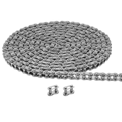 DTGN ANSI #35/ISO (DIN) 06C-1 Roller Chain 10 Ft 320 Links Stainless Steel - size: #35/06C-1
