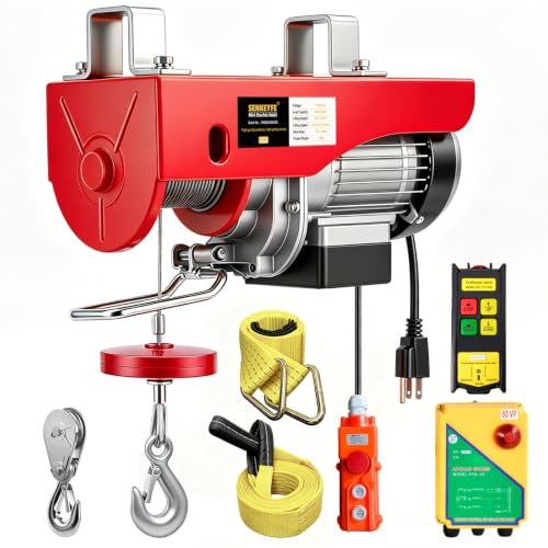 Electric Hoist 1320 Lbs Wireless & Wired Remote Lift Emergency Stop Winch - style: 1320LBS Wireless/Wired