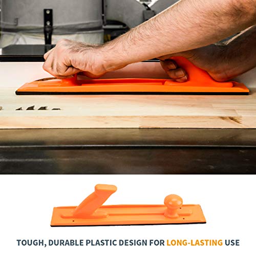 POWERTEC Push Block and Push Stick Set Fits Table Saws, Router Tables, Band Saws & Jointers, Dual Ergonomic Handles w/Max Grip, Wood Pusher Reduces Kickback & Increases Safety. 5PK (71009V) - style: Push Block and Push Stick Set