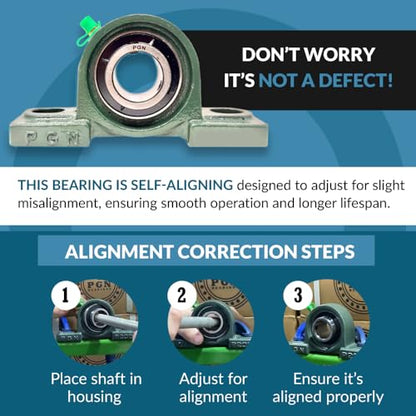 PGN UCP210-32 (4 Pack) Pillow Block Bearing - 2" Bore Self-Aligning - size: 4, style: UCP210-32