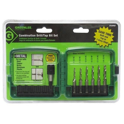 Greenlee DTAPKITM Drill/Tap/Countersink Set, Metric, 6 Pc, M3 - M10