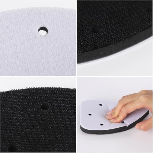 Mouse Sander Sandpaper 45 PCS & 2 Interface Pad, Assorted Sanding Pads 40/80/120/180/240 Grits Detail Sand Paper (5 Hole)