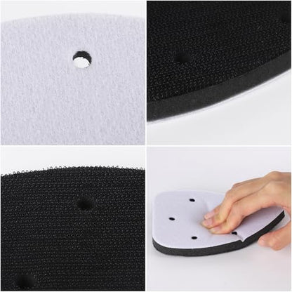 Mouse Sander Sandpaper 45 PCS & 2 Interface Pad, Assorted Sanding Pads 40/80/120/180/240 Grits Detail Sand Paper (5 Hole)