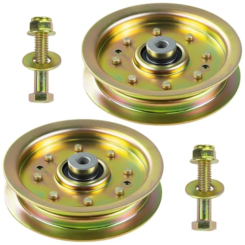 GELASKA 2 Pack 756-04129b Idler Pulley 4.25 for Cub Cadet 50" RZT 50 Mowers - color: A2 2x756-04129 Yellow