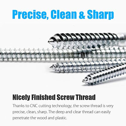 570Pcs Self Tapping Screws Assortment Set, M3/M4/M5/M6 304 Stainless Steel Sheet Metal Screws Kit, Phillips Drive Wood Screw Assortment 570pcs (285pcs Round Head and 285pcs Flat Head)