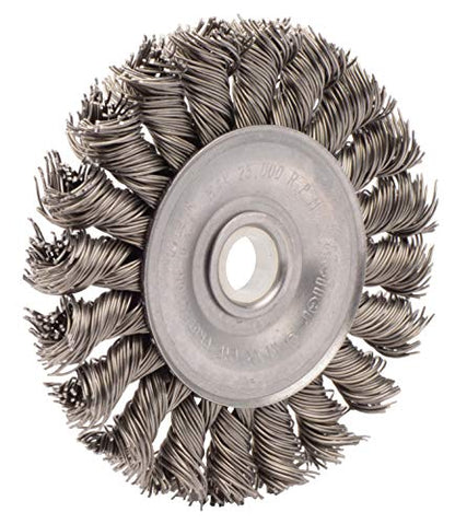 Weiler 08024 3" Standard Twist Knot Wire Wheel, .020" Steel Fill, 1/2"-3/8" Arbor Hole, Made in the USA - size: .020 Wire Size, style: Pack of 1
