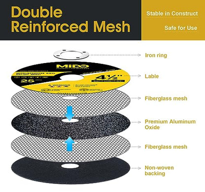 4 1/2 Inch Silver Aluminum Oxide Fine Grit 60 Cut Off Wheels, 25 PCS for Angle Grinder, 4.5 x 1/16 x 7/8 Inch - style: 25PCS 4.5Inch Cut Off Wheels