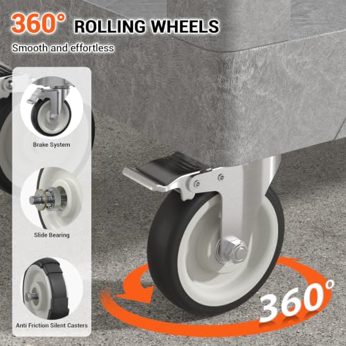 Utility Rolling Storage Cart, 34 x 17 Inch, 550 Lbs Capacity, Grey - color: Gray, size: 34 × 17 Inch