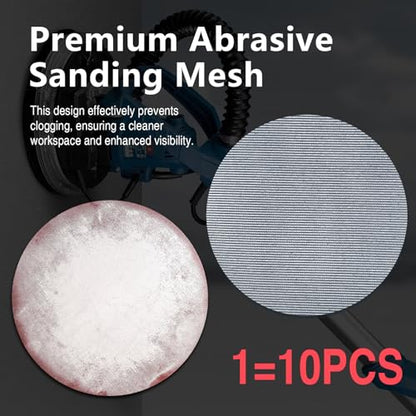 25PCS 9-Inch Mesh Sanding Discs, 60 Grit, Dust-Free Hook and Loop Drywall Sander Sandpaper, Round Drywall Sandpaper Discs Pads for Random Orbital Sander - style: 60 Grit