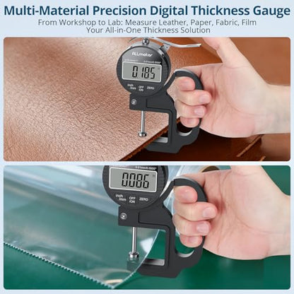 Digital Thickness Gauge 0-25.4mm,0.0005" Resolution with LCD Display - size: 0-25.4mm,0.01mm