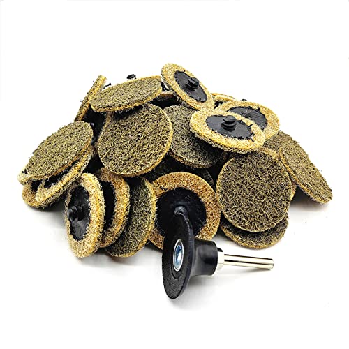 50pcs Die Grinder Sanding Discs Roll, Includes 1pc 2in Disc Pad Holder with 1/4in Shank, Surface Conditioning, Quick Change - style: Style 2