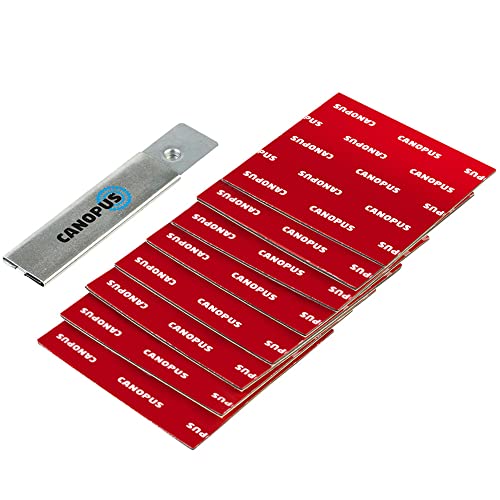 CANOPUS Mounting Square Tape Double Sided, Adhesive Pads Foam Tape, Made in USA, 5952 Roll, 8-PCs 3in x 3in Square Pack, with Box Cutter (1PC) and Razor Replacement (2PCs) - size: 3in x 3in