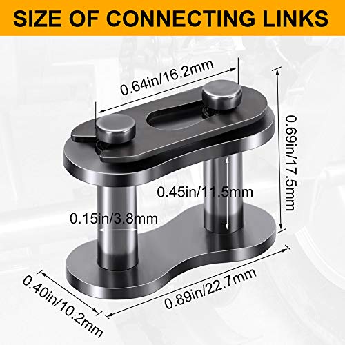 PAGOW 15pcs 40 Roller Chain Connecting Links, Master Connector Link - size: #40 15pcs