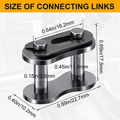 PAGOW 15pcs 40 Roller Chain Connecting Links, Master Connector Link - size: #40 15pcs
